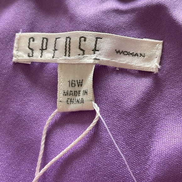 Spense Women Purple Sleeveless Polyester Blend Side Zipper NWT Dress Size 16W - Picture 10 of 15